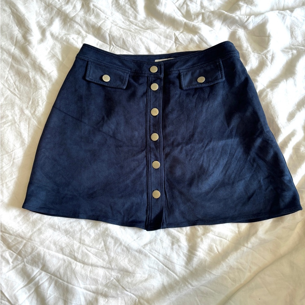 Navy Blue skirt with Gold Buttons
